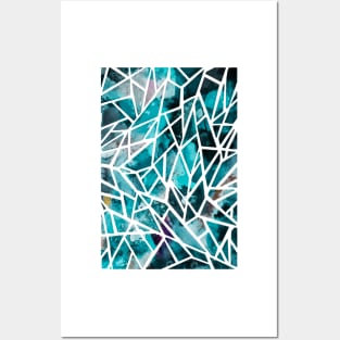 Turquoise Shatter Posters and Art